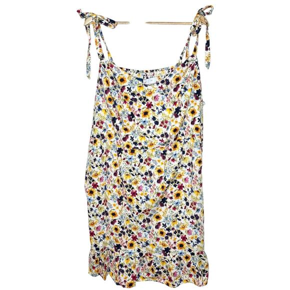 Old Navy Floral Cami Dress Womens 4X Ruffled Cottagecore Sundress Sunflower - Picture 1 of 9